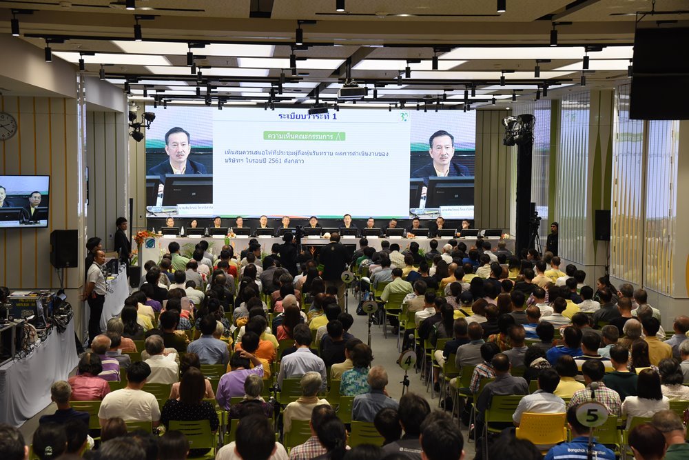 ผลการประเมินคุณภาพการจัดประชุมสามัญผู้ถือหุ้น 100 คะแนนเต็ม