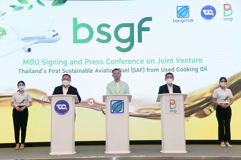 Bangchak Group to Produce Thailand’s First and Only SAF from Used Cooking Oil