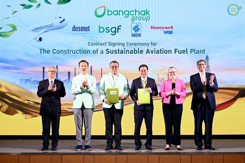 Bangchak Makes Its Mark as Future Energy Leader  Pioneering Thailand’s Aviation Industry with First Construction Agreement for  Sustainable Aviation Fuel (SAF) Production Unit
