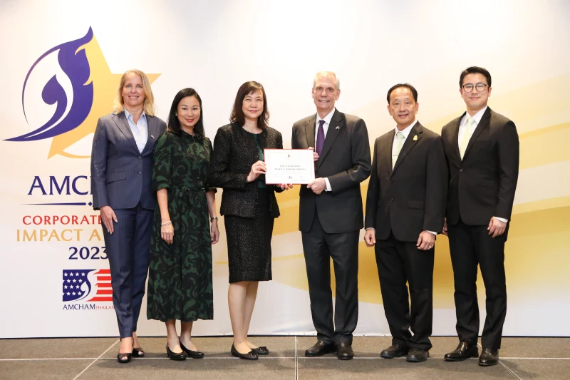 Bangchak Sriracha Public Company Limited Receives Corporate Social Impact Recognition 2023 from the American Chamber of Commerce in Thailand